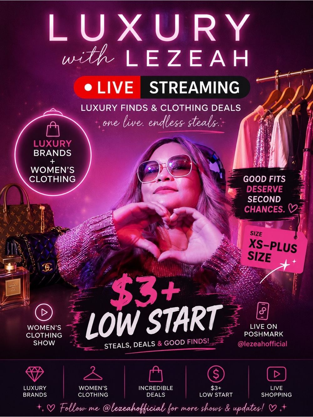 🛍️ LEZEAH IS LIVE ☺️✨ LIVE SHOW FLYER